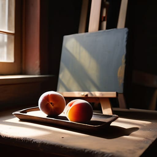 Learning how to paint still life setup.
