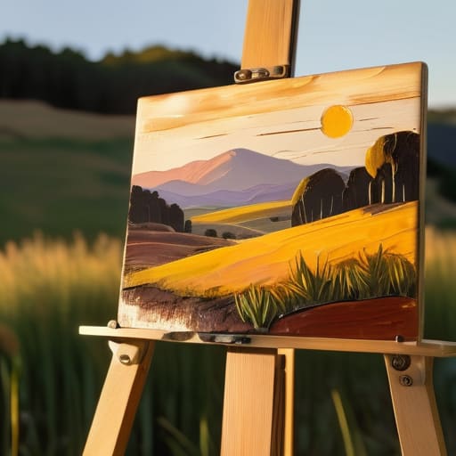 Artist learning how to work en plein air.