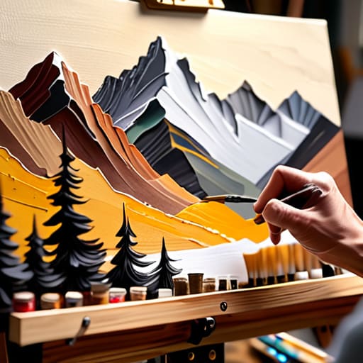 Techniques for painting realistic landscape scenery.