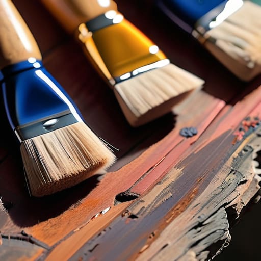 Essential brushes for beginning oil painters.
