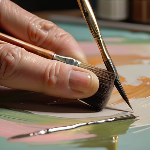 Applying varnish, The Final Layer of painting.